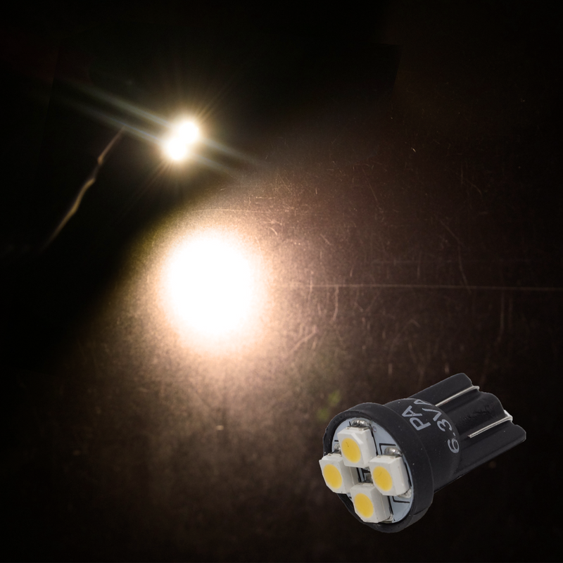 T10 #168 #194 12V LED instrument Panel Dash Cluster Light Bulb with 1/2" Twist Lock Socket