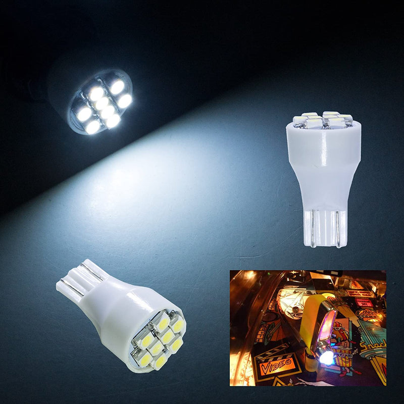 LED Pinball Machine Light Bulb 8SMD Flasher / Flicker Wedge T15 #906 #921 #912 Non-ghosting