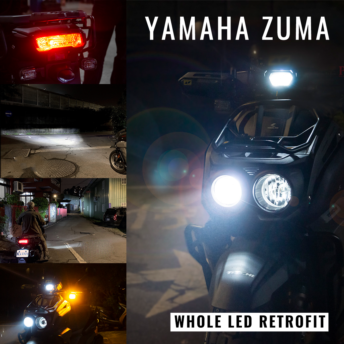 Zumalights Dual Headlight Wiring Harness Kit For Yamaha Zuma 125 2009-2015 – With 45/45w Bulbs