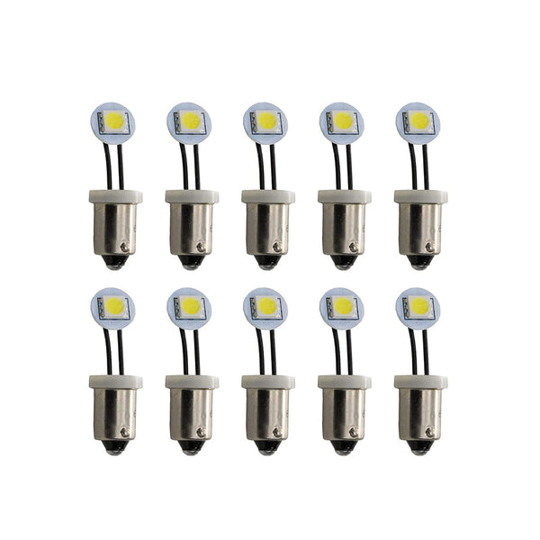 LED Bayonet Arcade Pinball Machine Light Bulb 1SMD #44 #47 Ba9s Non Ghosting 6.3V AC / DC Fold Side View Flexible Wire (10PCS) Per-Accurate Incorporation