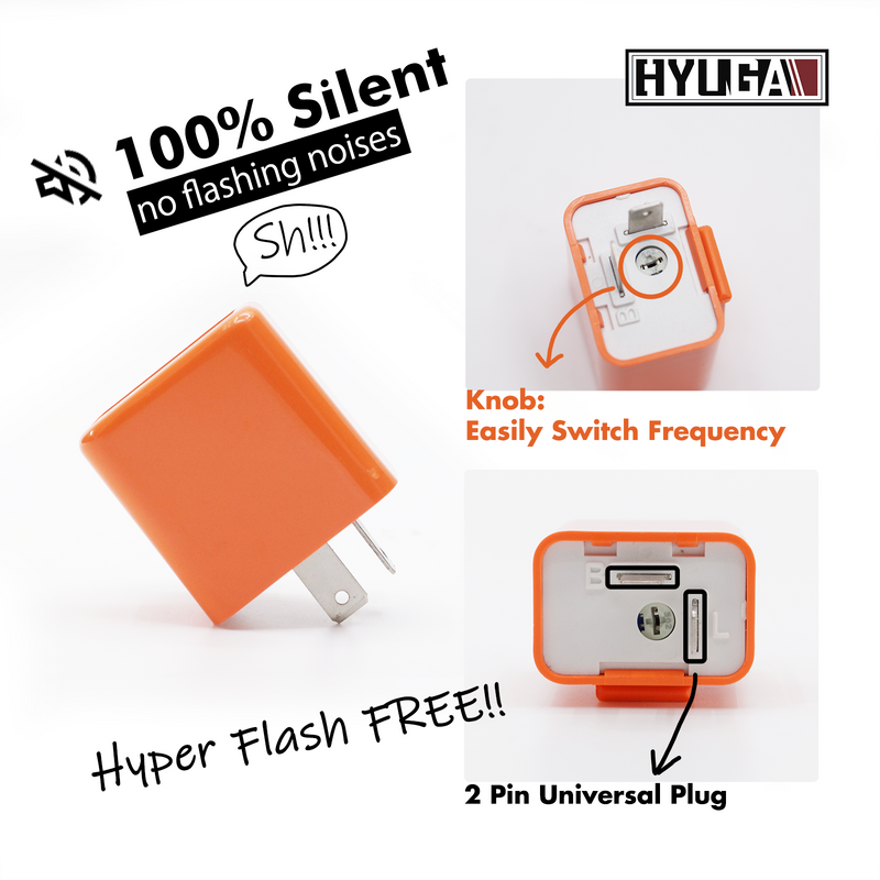 2PIN Adjustable Flasher Relay: Anti Hyper Flash For Motorcycle Honda Yamaha Kawasaki Per-Accurate Incorporation