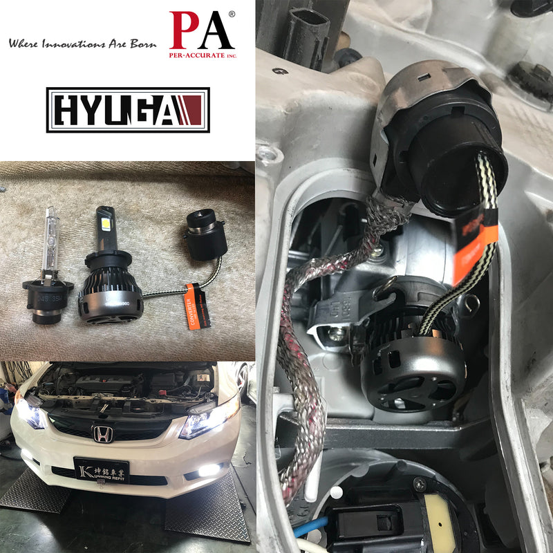 D2 D4 HID To LED Headlight Bulb Conversion Kit, 7545 CSP Plug & Play HDX HYUGA Per-Accurate Incorporation