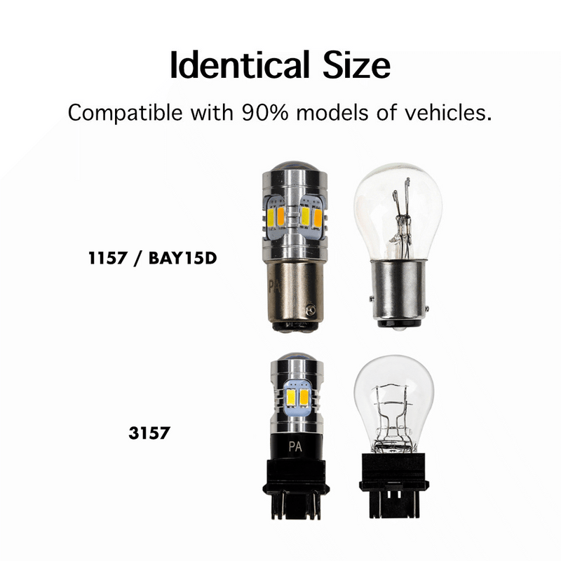 LED Switchback DRL-Turn Signal Bulb White / Yellow  3157 1157 BAY15D with 5630 12 SMD Chip (1 Pair) Per-Accurate Incorporation