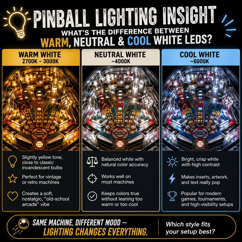 Pinball LED Color Temperature Guide: Warm vs Neutral vs Cool White ...