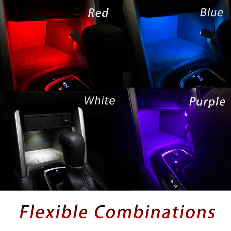 LED Ambient Light Central Console Box Light Footwell Glove Box Bulb Original Reserved Hole with Dedicated Wiring Harness for Toyota Cross Corolla Auris Subaru (Pack of 1) PA LED BULB - HYUGA