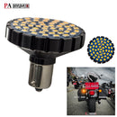 Fit for Harley-Davidson Motorcycle Generic Turn Signal Light LED Bulb replacements 48SMD 1157 Bay15d High Brightness Blinker Lamp Dual Color White + Amber (Yellow) | 2 bulbs HYUGA LED BULB