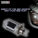 M9F｜H4 Mini Projector Lens HS1 H17 LED Headlight – Universal for Motorcycles & Cars – Hi/Lo Beam Projector, Enhanced High Beam, Direct Fit Projector Lens HYUGA LED BULB