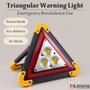 SC-1 LED Triangle Emergency Warning Light Multifunctional Waterproof Safety Flashing Signal Road Essential for Vehicle Accident/Repairing/Hazard/Camping/Hiking (Pack of 1) PA LED BULB - HYUGA