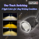 【HYUGA】3-Color Integrated Projector LED Fog Light Plug-and-Play for Toyota (YARIS / Altis / RAV4 / CAMRY / Vios) 2piecies a pack HYUGA LED BULB
