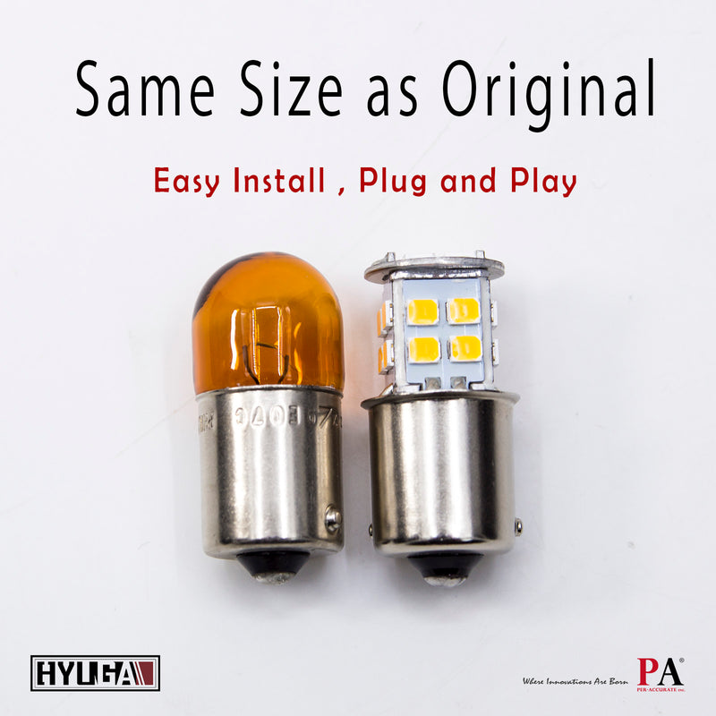 Y-22 LED Motorcycle / Scooter Turn Signal Bulb (Anti Hyper Flash) (BA15S, BAU15S, T10) -(Pack of 2) Per-Accurate Incorporation