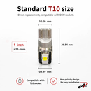 【PA LED】HX2 T10 LED High-Brightness Version, 6-Chip 2835 Interior Light / Parking Light / Vanity Light / Footwell Light / Door Light / Trunk Light / License Plate Light / Reverse Light – Upgraded Version HYUGA LED BULB