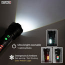 PX6 Tactical Flashlight Ultra Bright Zoomable LED Torch, Military-Grade Aluminum, Emergency Lighting Power Bank HYUGA LED BULB