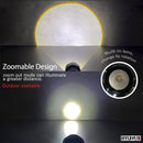 PX6 Tactical Flashlight Ultra Bright Zoomable LED Torch, Military-Grade Aluminum, Emergency Lighting Power Bank HYUGA LED BULB