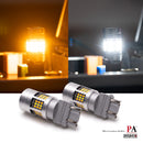 Fit For 1999 Ford Mustang 3157 custom LED Front Turn Signal Light Anti Hyper Flash CANBUS Error Free Switchback Dual Color Bulb White Amber | G54 Series HYUGA (Pack of 2) PA LED BULB - HYUGA