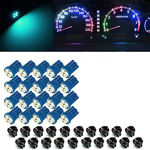 T10 #168 #194 12V LED instrument Panel Dash Cluster Light Bulb with 1/2" Twist Lock Socket