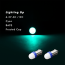 LED Bayonet Frosted Arcade Pinball Machine Light Bulb 2SMD BA9S #44 #47 6.3V AC / DC Top View (10PCS, Normal)