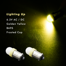 LED Bayonet Frosted Arcade Pinball Machine Light Bulb 2SMD BA9S #44 #47 6.3V AC / DC Top View (10PCS, Normal)