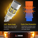 1157 2057 2357 7528 LED Turn Signal Light Anti Hyper Flash CANBUS Error Free Switchback Dual Color Bulb White Amber BAY15D | G54 Series HYUGA (Pack of 2) PA LED BULB - HYUGA