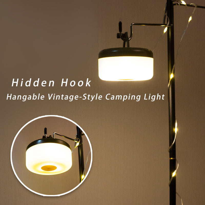Camping Lights String, 5 in 1 Outdoor String Lights with 8 Lighting Modes, Type-C Charging, 20s Recovery- Portable LED Camping String Lights for Camping, Hiking, House Decorate HYUGA (26.24ft) HYUGA LED BULB