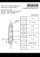 Magnetic Attachment Camping Rope Warning Light with 7 Lighting Modes TypeC Charging Camping Lamps HYUGA LED BULB