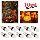 10x LED Retro Bayonet Frosted Arcade Pinball Machine Light Bulb 2SMD BA9S #44 #47 6.3V AC / DC Top View