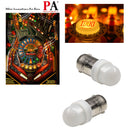LEDバヨネットフロストアーケードピンボールマシン電球 2SMD BA9S #44 #47 6.3V AC / DC トップビュー (10個：ノーマル)