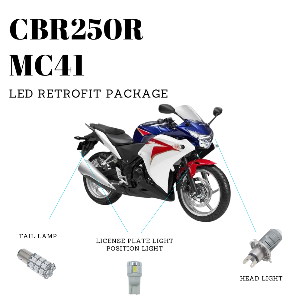 CBR250R MC41 LED全交換キットパッケージ ヘッドライト ポジション CBR250R MC41 LED全交換キットパッケージ ヘッドライト ポジション