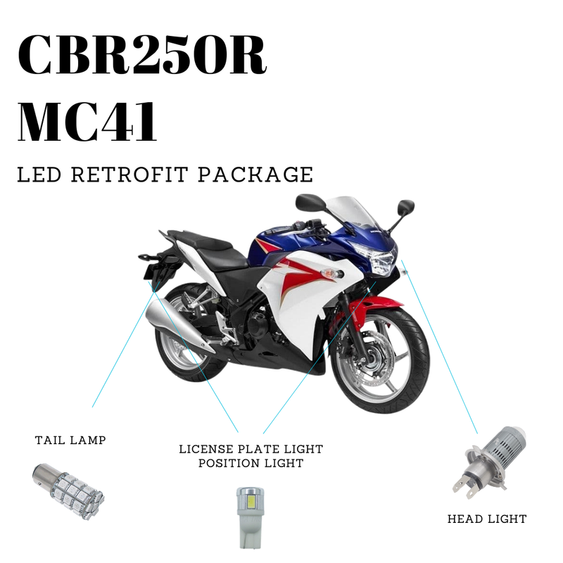 CBR250R MC41 LED Light Bulbs Replacement Retrofit Package HYUGA LED BULB