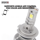 GX623 Adjustable Brightness & Color LED Headlight/Fog Light Bulb – Compatible with H1, H7, H8, H9, H10, H11, 9005, 9012, D1, D2, D3, D4 HYUGA LED BULB