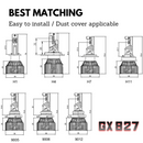 HYUGA H1 H4 H7 H8 H9 H11 9005 9006 9012 LED Bulbs 100W 11400LM 6000K White for Headlight Fog Light | GX827 Series, Pack of 2 PA LED BULB - HYUGA