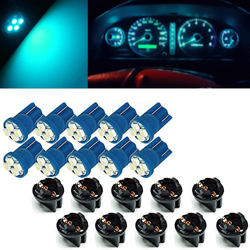 T10 #168 #194 12V LED instrument Panel Dash Cluster Light Bulb with 1/2" Twist Lock Socket