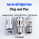 HYUGA 1156 BA15S BAU15S LED Bulb Turn Signal Light Amber Fan Boost CANBUS Error Free Built-in Load Resistor Anti-Hyper Flash (2pcs) PA LED BULB - HYUGA