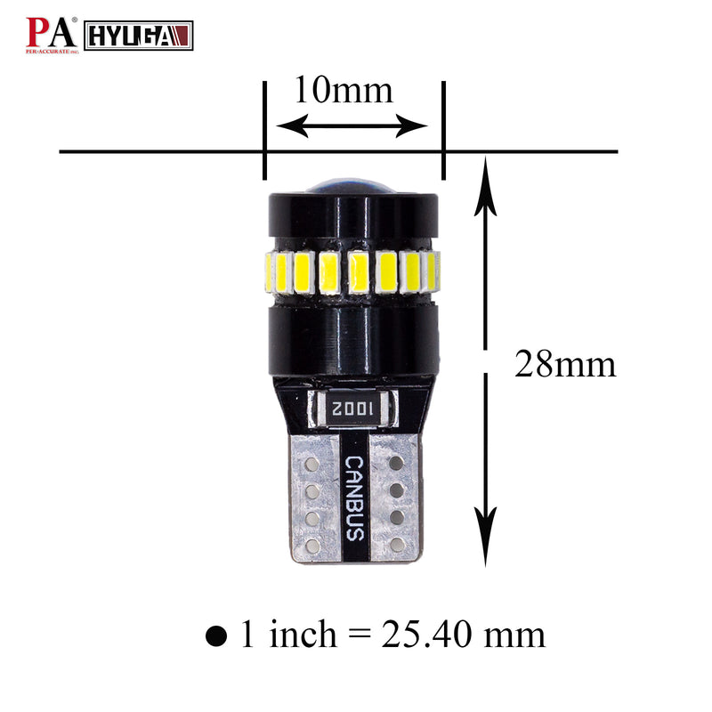 LED 10mm socket T10, W5W - White