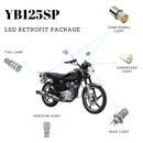 YB125SP YAMAHA LED Light Bulbs Replacement Retrofit Package HYUGA LED BULB