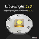 PX6 Tactical Flashlight Ultra Bright Zoomable LED Torch, Military-Grade Aluminum, Emergency Lighting Power Bank HYUGA LED BULB