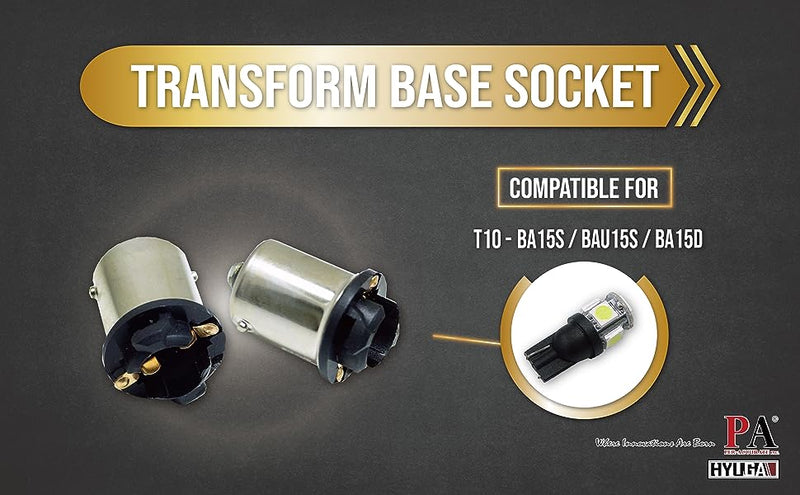 T10 168 194 to BA15D Bulb Base Converter Sailing Use Bulb Adaptor PA LED BULB - HYUGA