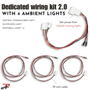 LED Ambient Light Central Console Box Light Footwell Glove Box Bulb Original Reserved Hole with Dedicated Wiring Harness for Toyota Cross Corolla Auris Subaru (4 pcs with 2.0 cable) PA LED BULB - HYUGA