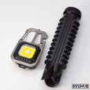 Mini Keychain COB Light 1000 Lumens Super Bright LED Rechargeable Flashlight as Outdoor Flashlight, Bottle Opener, Emergency Light, Screwdriver, Window Breaker (Pack of 1) Per-Accurate Incorporation