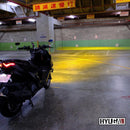 HYUGA Motorcycle Fog Light Auxiliary Lights with Horizontal Cutoff Line, Three Light Colors (White, Yellow), Simultaneous High and Low Beam, Multi-Mode Flashing, Independent Switch (Pack of 2) HYUGA LED BULB