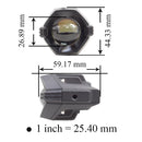 HYUGA Motorcycle Fog Light Auxiliary Lights with Horizontal Cutoff Line, Three Light Colors (White, Yellow), Simultaneous High and Low Beam, Multi-Mode Flashing, Independent Switch (Pack of 2) HYUGA LED BULB