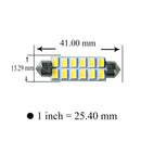 Fit For 1999 Ford Mustang GT 41MM 42MM custom LED Dome Rear Reading Light Bulb 12V | White (2 Bulbs) HYUGA LED BULB