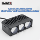 Triple-Projector Integrated LED Auxiliary Light with High/Low Beam – External Fog/Spot Lamp Hidden Mount Option HYUGA LED BULB