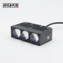 Triple-Projector Integrated LED Auxiliary Light with High/Low Beam – External Fog/Spot Lamp Hidden Mount Option HYUGA LED BULB