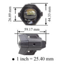 HYUGA Motorcycle Fog Light Auxiliary Lights with Horizontal Cutoff Line, Three Light Colors (White, Yellow), Simultaneous High and Low Beam, Multi-Mode Flashing, Independent Switch (Pack of 2)