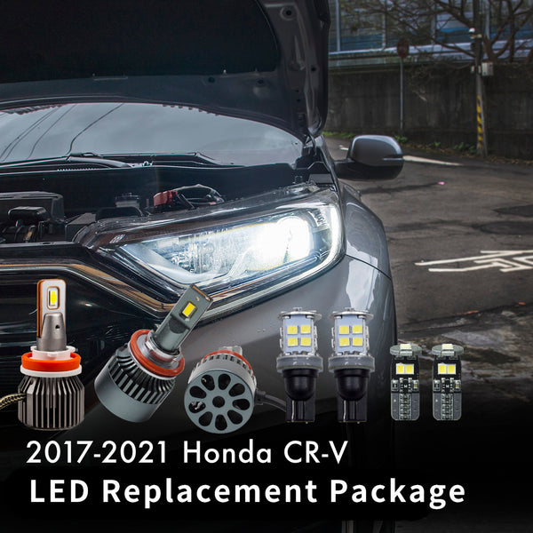 2017-2021 Honda CR-V LED Whole Replacement Package (High Low Beam Headlight, Fog Light, Dome Light, Back Up Light ,Trunk, Map, Vanity Mirror Light) Per-Accurate Incorporation