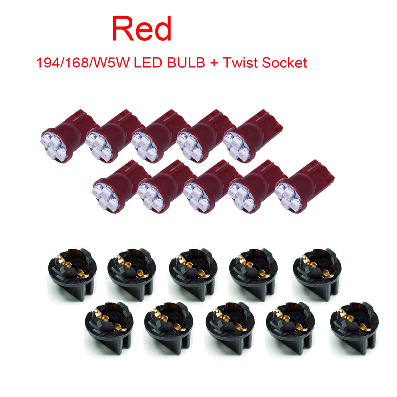 T10 168 194 4SMD 3528 Led instrument Panel Dash Light Bulb 1/2" Twist Lock Socket -12V PA LED BULB - HYUGA
