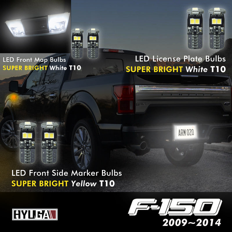 2009-2014 Ford F-150 LED Replacement Package (Fog Light, Cargo Light, 3rd Brake Light, Front Side Marker, Map Light, License Plate) Per-Accurate Incorporation