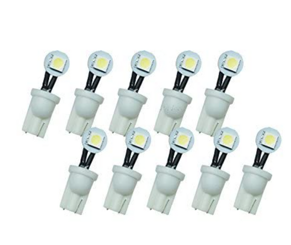 LED Wedge Arcade Pinball Machine Light Side View Bulb 1 SMD T10 #555 Fold 6.3V  AC / DC  (10PCS) Per-Accurate Incorporation