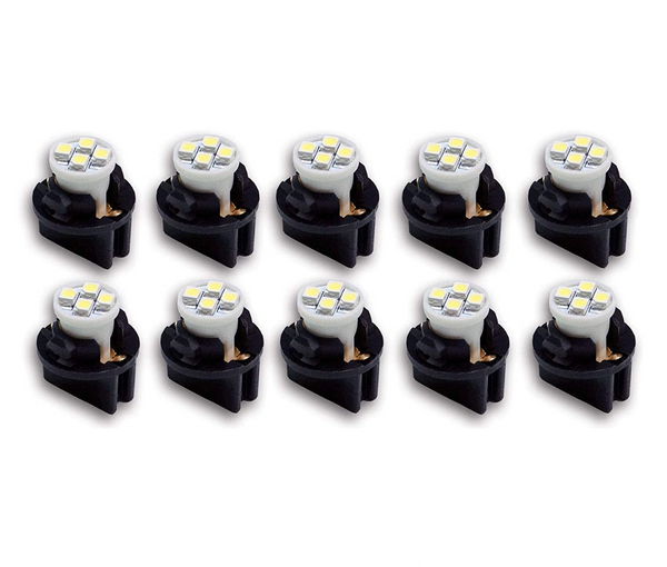 LED Wedge Arcade Pinball Machine Light Bulb 4SMD T10 #555 6.3V  + Bulb Socket Twist Lock Wedge Instrument Base (10PCS) Per-Accurate Incorporation