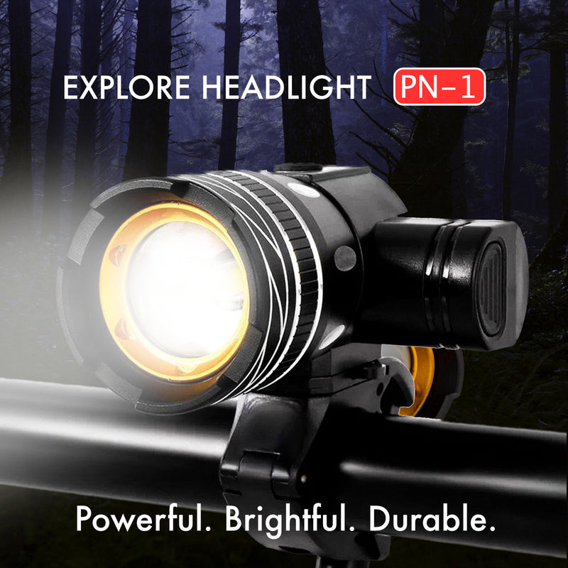 Bicycle LED Explore Headlight Flashlight PN-1 Outdoor Use, Super Bright T6 LED Rechargeable Per-Accurate Incorporation